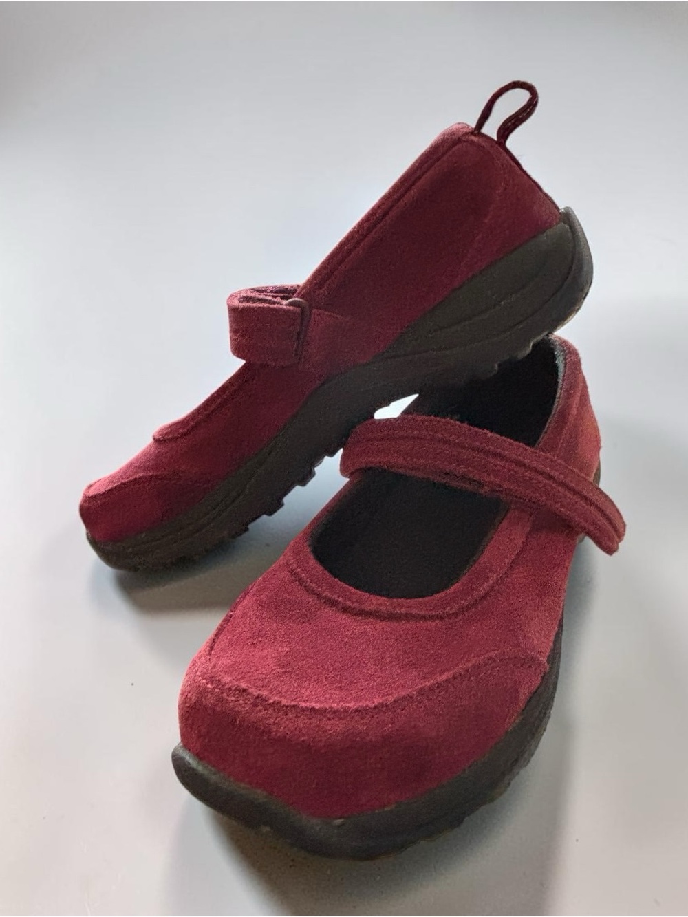 Lands’ End Burgundy Suede Mary Jane Walking Shoes Women’s 7 - Picture 8 of 12